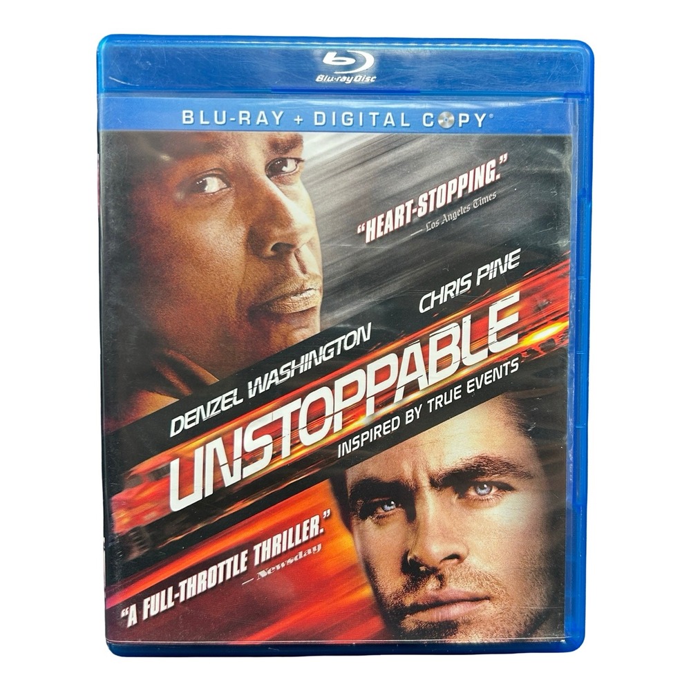 Unstoppable‎ Blu-ray Digital Copy Denzel Washington Chris Pine Tony Scott 2010